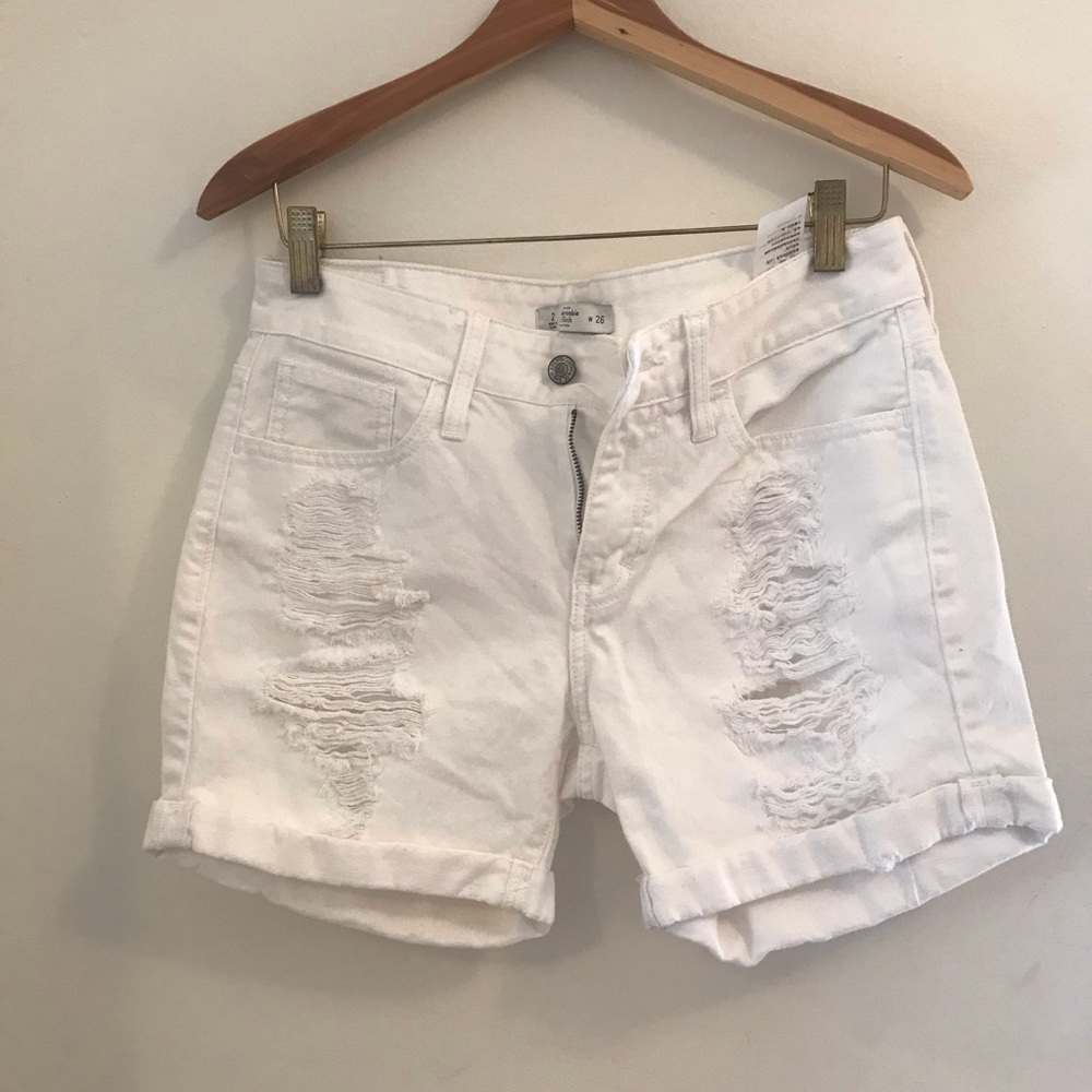 A&F White Regular Waist Jean